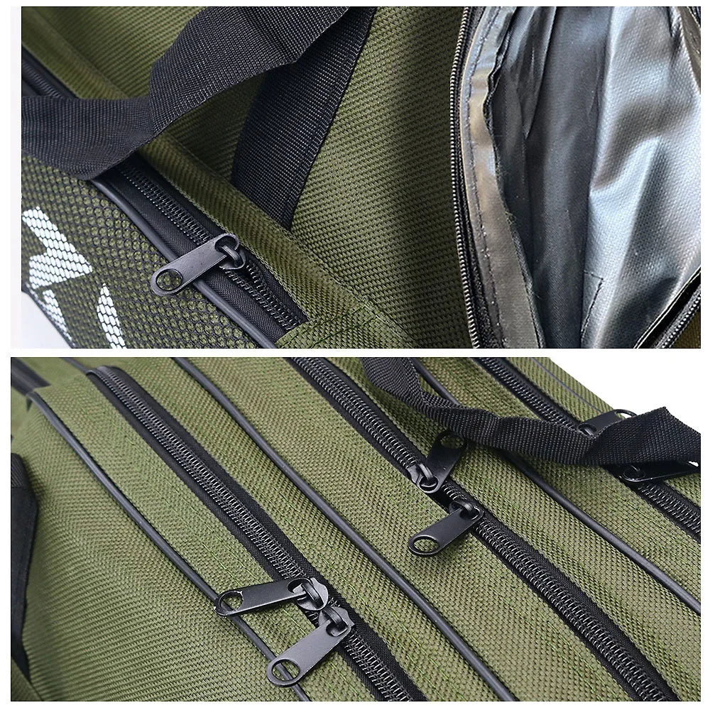 Fishing Rod & Tackle Carry Bag – Multi-Layer Storage