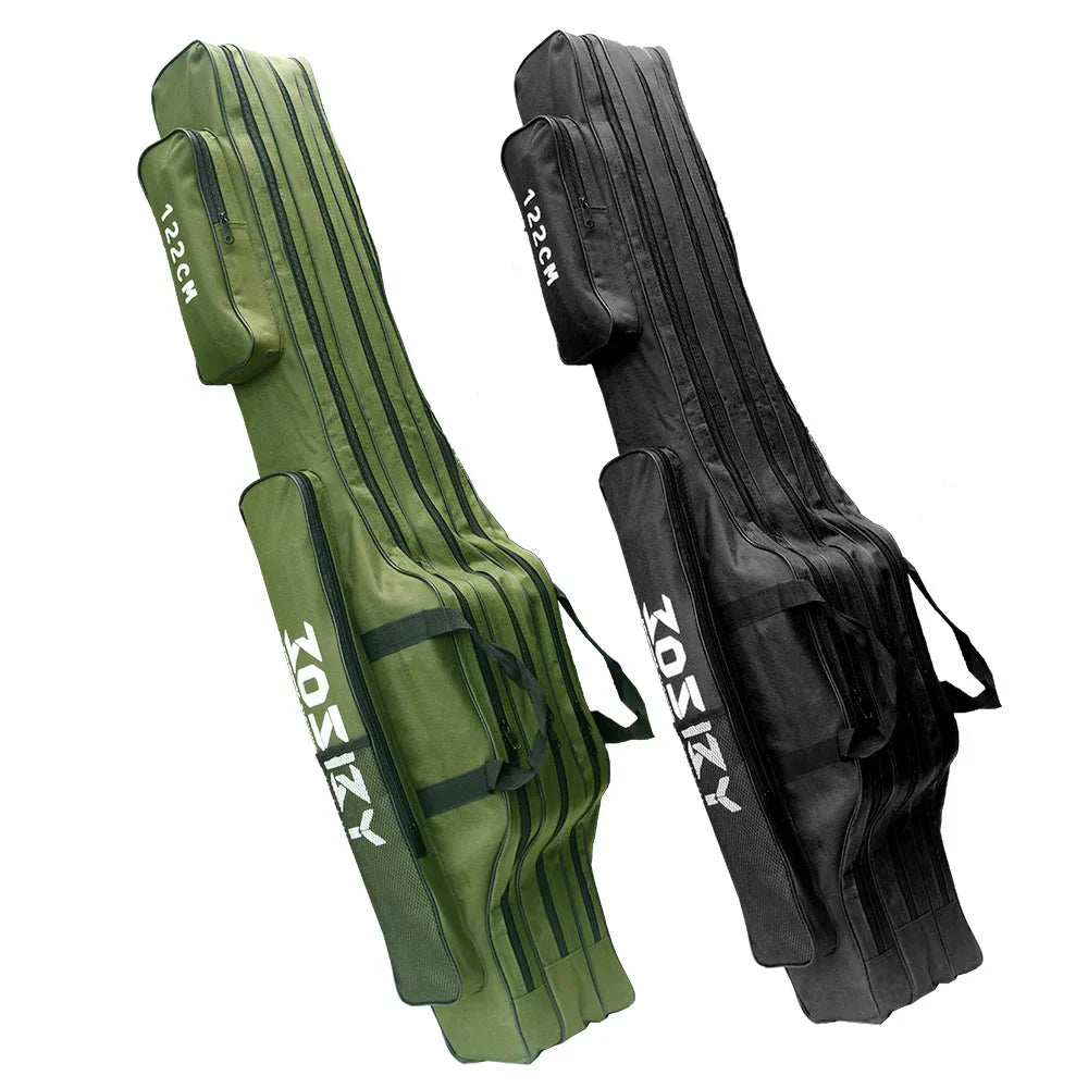 Fishing Rod & Tackle Carry Bag – Multi-Layer Storage