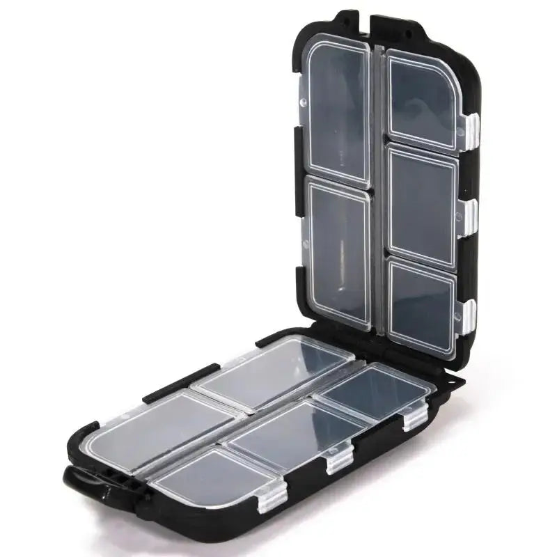 Double-Sided Fishing Tackle Box — 10 Compartment Grid