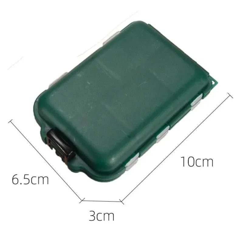 Double-Sided Fishing Tackle Box — 10 Compartment Grid