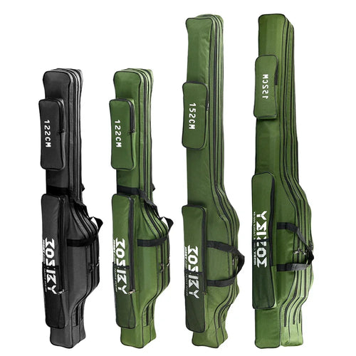 Fishing Rod & Tackle Carry Bag – Multi-Layer Storage